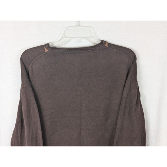 Y2K Perry Ellis V-Neck Argyle Sweater Brown Men's Size XL - Picture 10 of 12